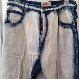 Mens faded denim jeans